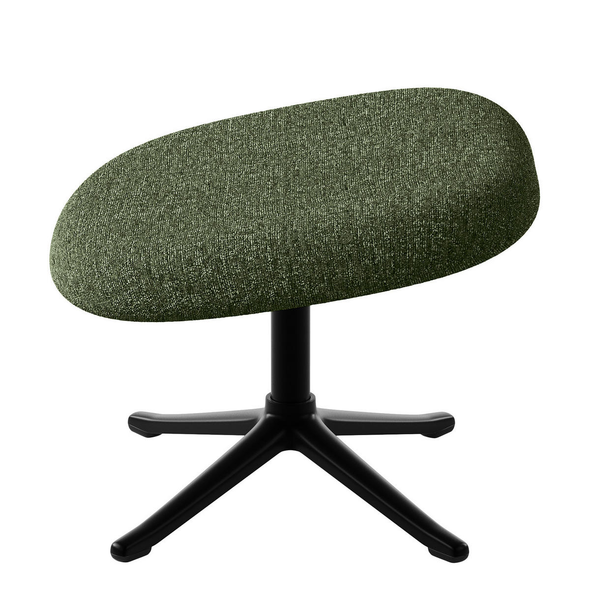 POLSTERHOCKER - Schwarz/Grün, Textil/Metall (53/37/46cm) - home24