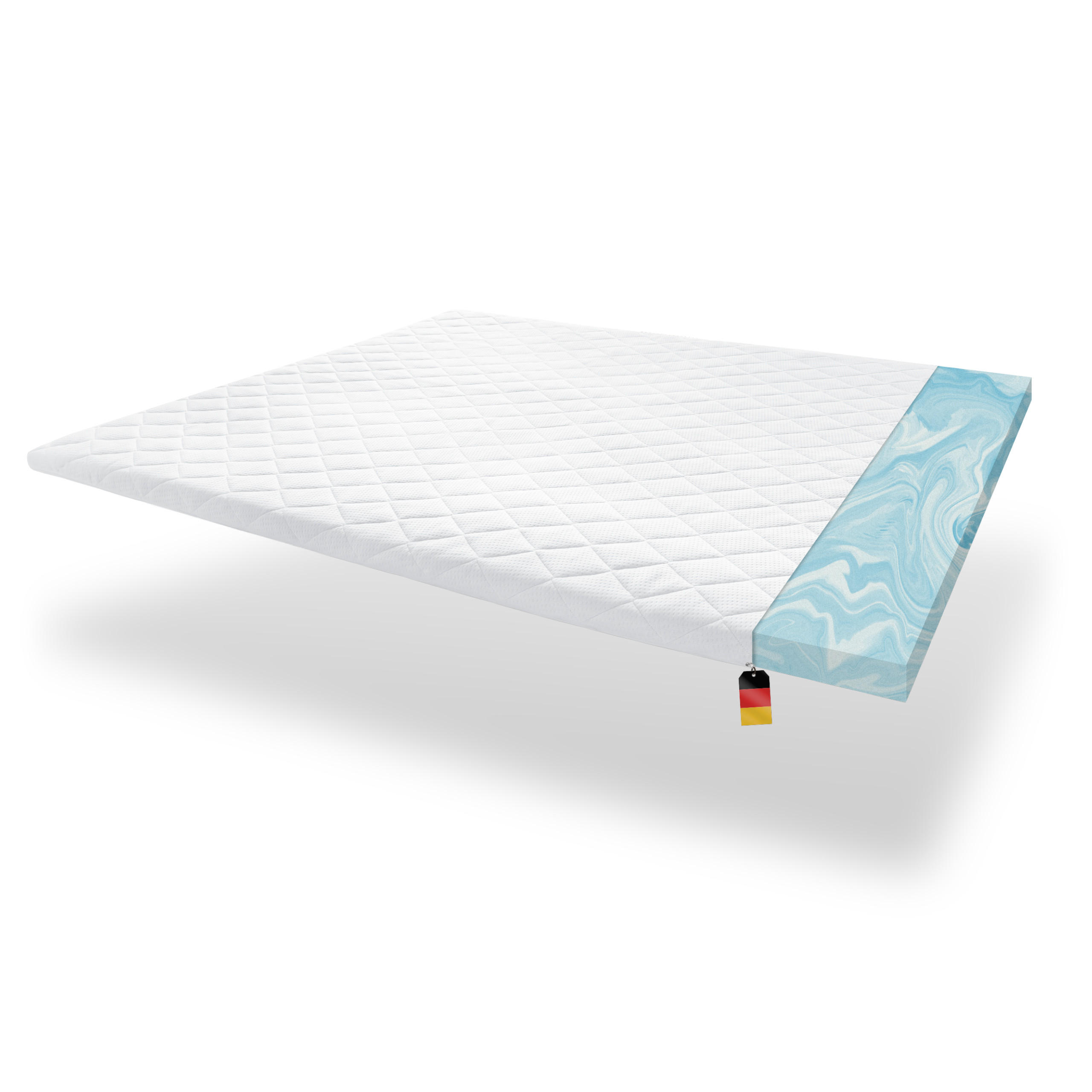 TOPPER GEL 90/200 cm Recharge - Weiß, Textil (90/200cm) - wonello