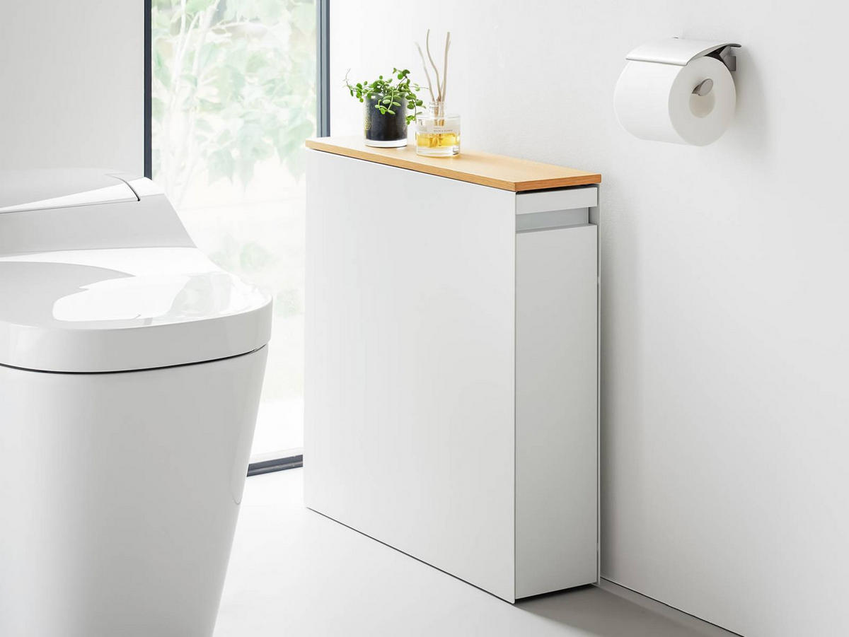 BADEZIMMER-ABLAGE Tower weiß 14/55/56 cm - Weiß, Metall (14/55/56cm) - Yamazaki