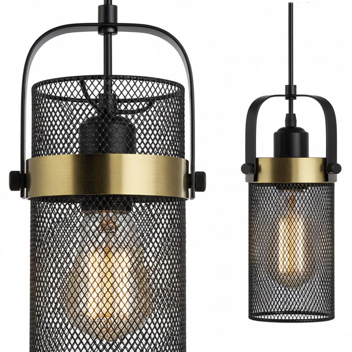 PENDELLEUCHTE LUMINOS - Schwarz, Metall (10.5/10.5/153cm) - Home Deluxe