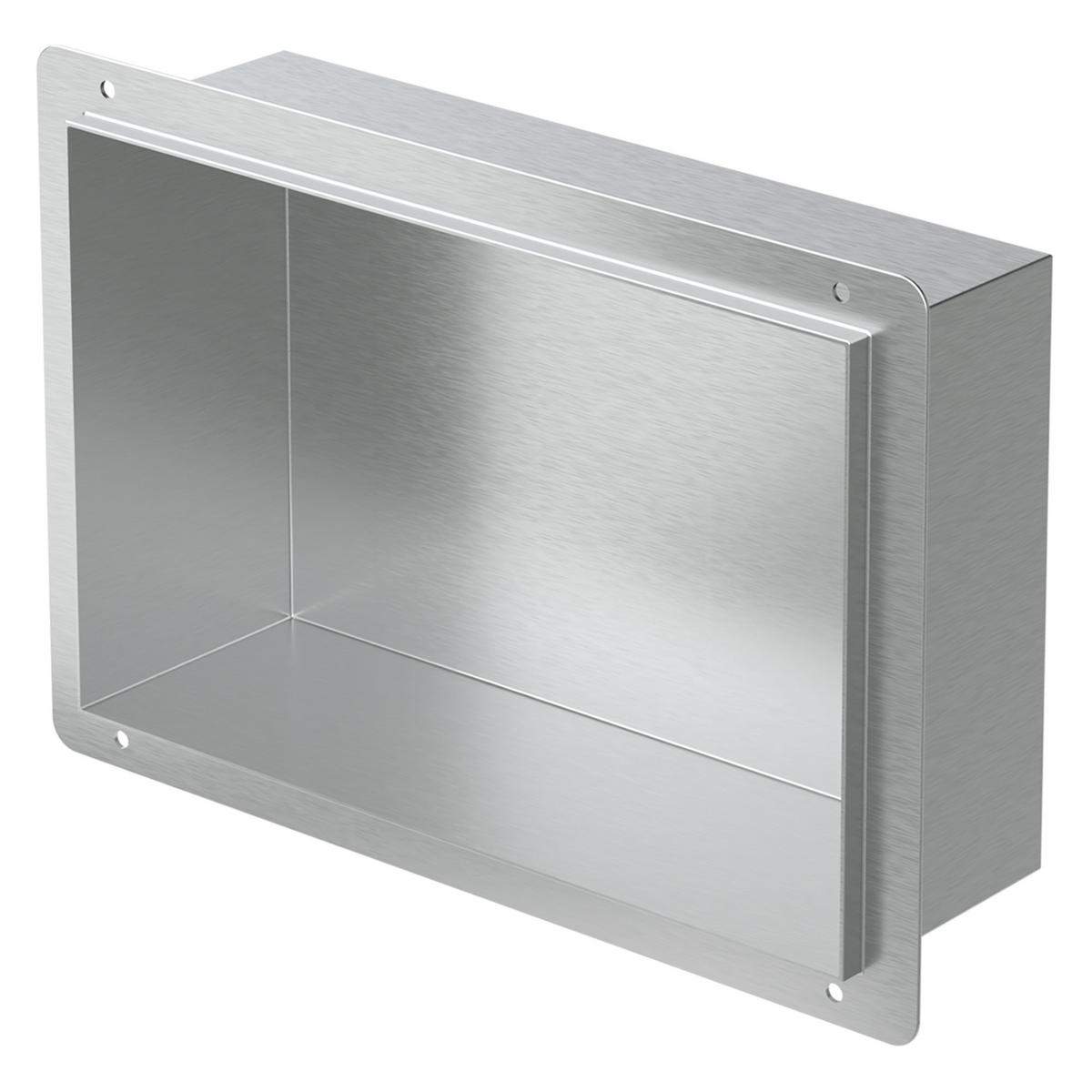 DUSCHNISCHE Silber 30/20 cm - Silberfarben, Metall (24/10/34cm) - LuxeBath