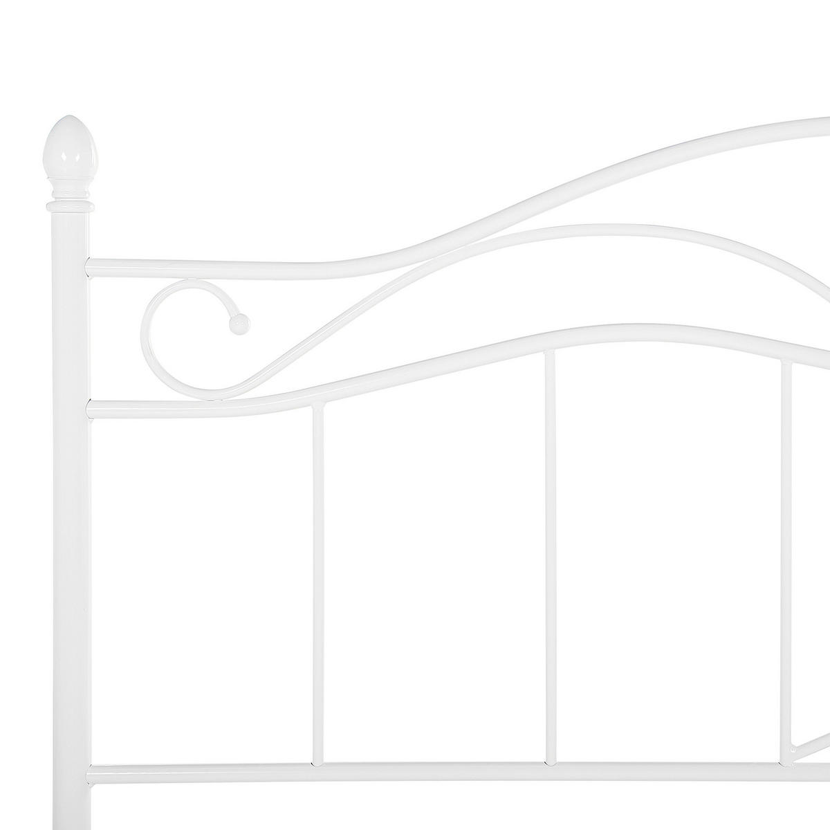 METALLBETT 180/200cm Weiß Antlia - Weiß, Metall (180/200cm) - Beliani