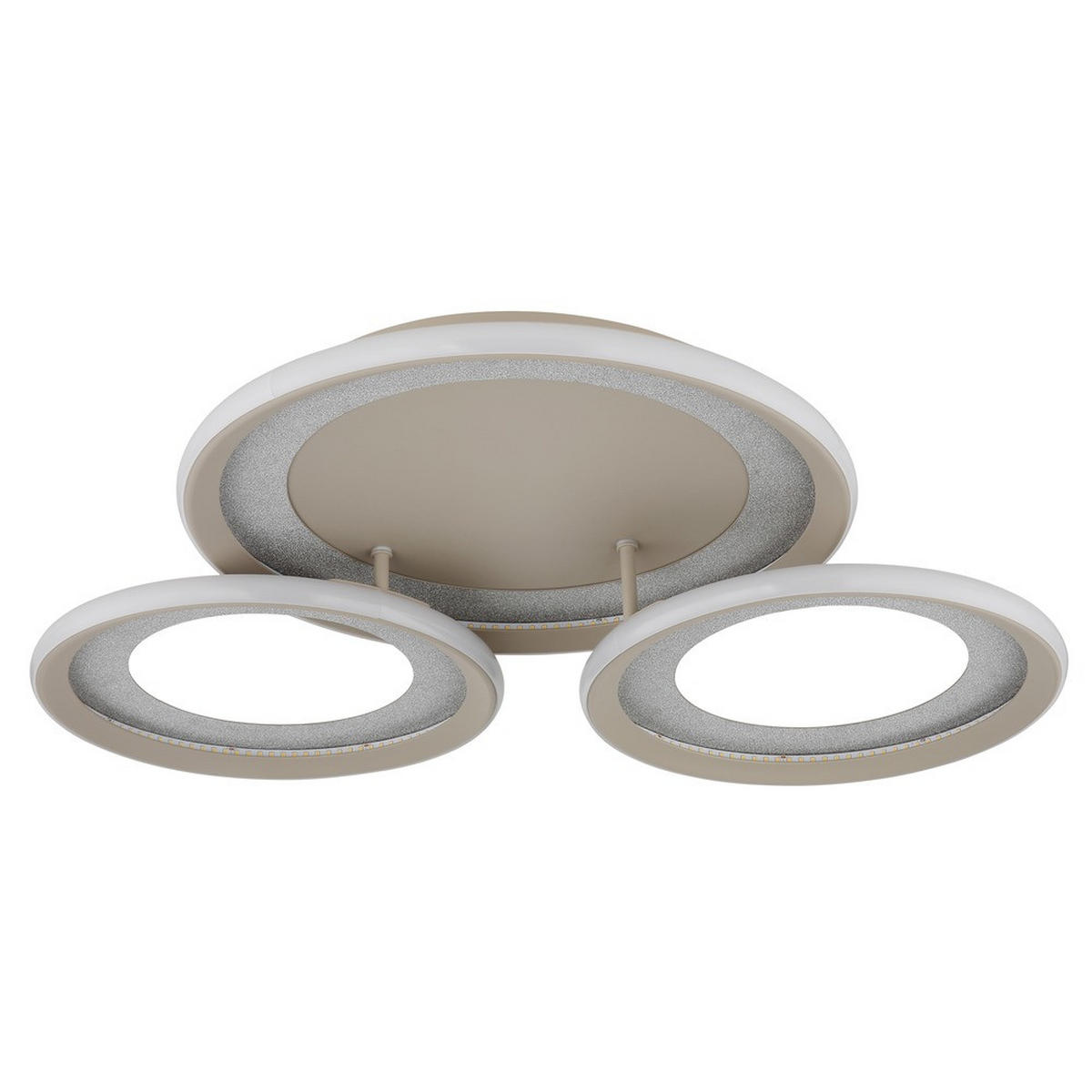 LED DECKENLEUCHTE Glitra Metall sandfarben - Bernsteinfarben, Metall (62.5/60.5/11cm) - Globo Lighting