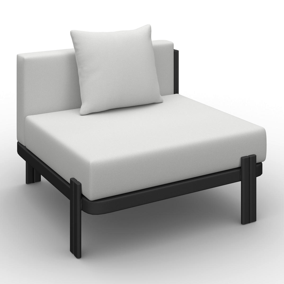 LOUNGEGARNITUR Cherry Hellgrau Outdoorstoff/Metall - Hellgrau, Metall