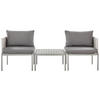 LOUNGE SET 2-Sitzer modular Grau Terracina - Grau, Metall - Beliani