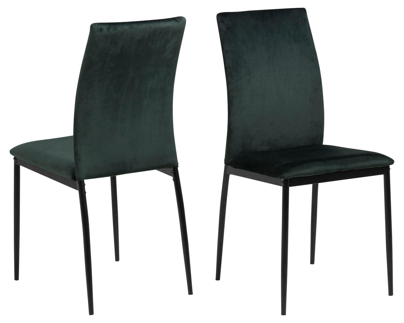 STUHL 4er-Set dunkelgrün, schwarz - Grau, Holzwerkstoff (44/92/53cm) - ebuy24