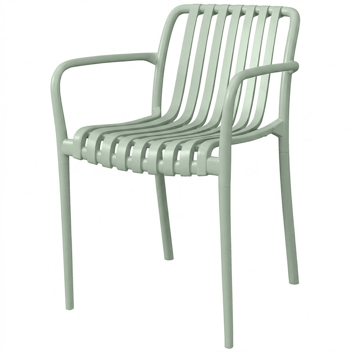 GARTENSTUHL Grun 4 Stück - Grün, Kunststoff (55/81.5/58.5cm) - GiPP
