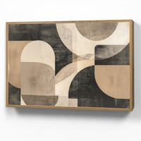 NÁSTĚNNÁ LAMPA S AKUMULÁTOREM Abstraktní - Tvary - Moderní - Béžová 100x70 cm - šedá, kompozitní dřevo (100/70/8cm) - OnlyWow