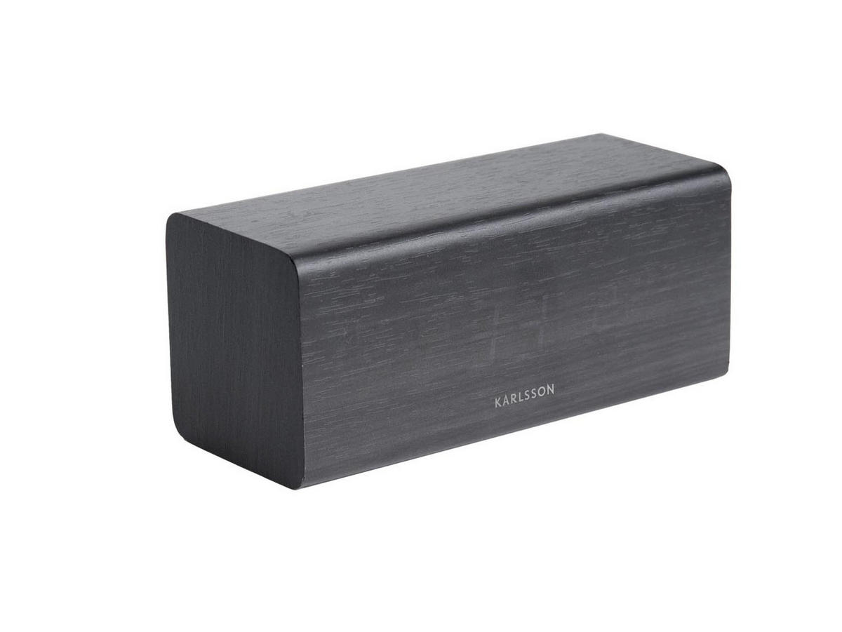 WECKER Block 7.1/16/7.2 cm - Schwarz, Holz (16/7.2/7.1cm) - Karlsson