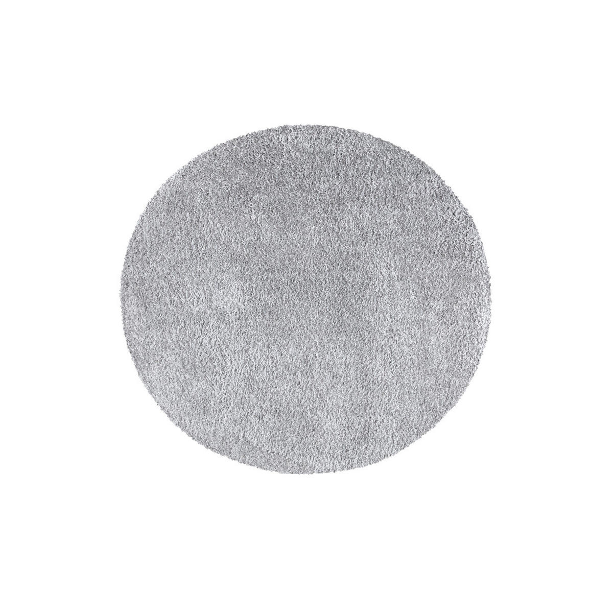 HOCHFLOR-TEPPICH City Shaggy 500 Grau 160 cm Rund - Grau, Textil (160/160cm) - carpet city