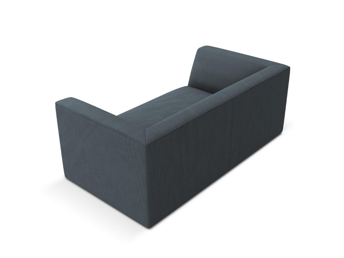 SOFA Ruby aus Cord blau 2 Sitzplätze - Blau, Textil (93/69/174cm) - Micadoni