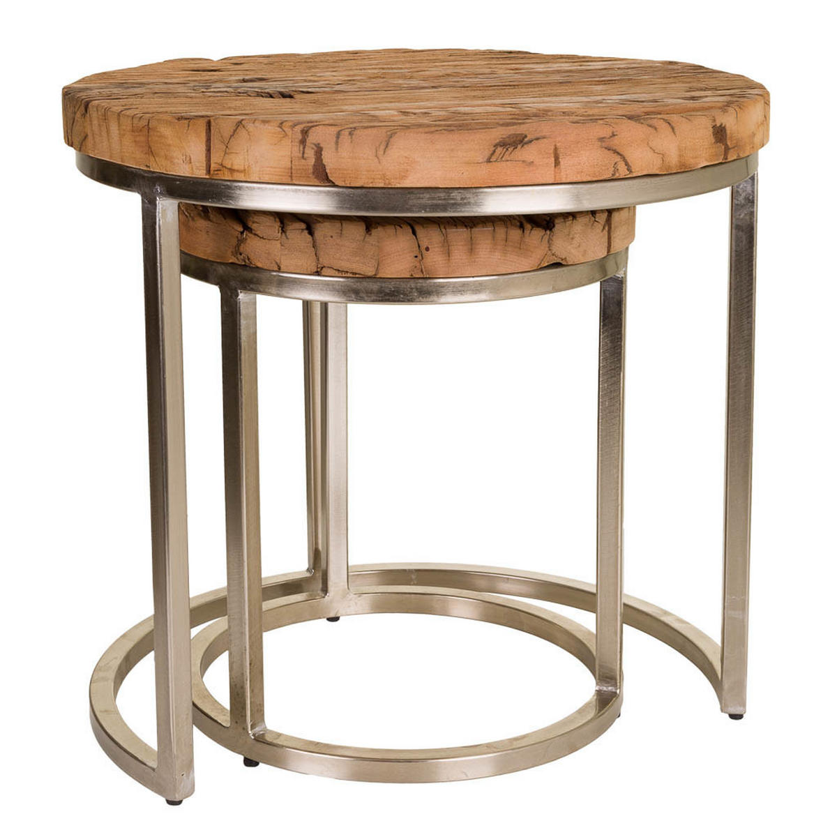 BEISTELLTISCH 2er-Set - Braun, Holz (52/52/51cm) - Wanderlust