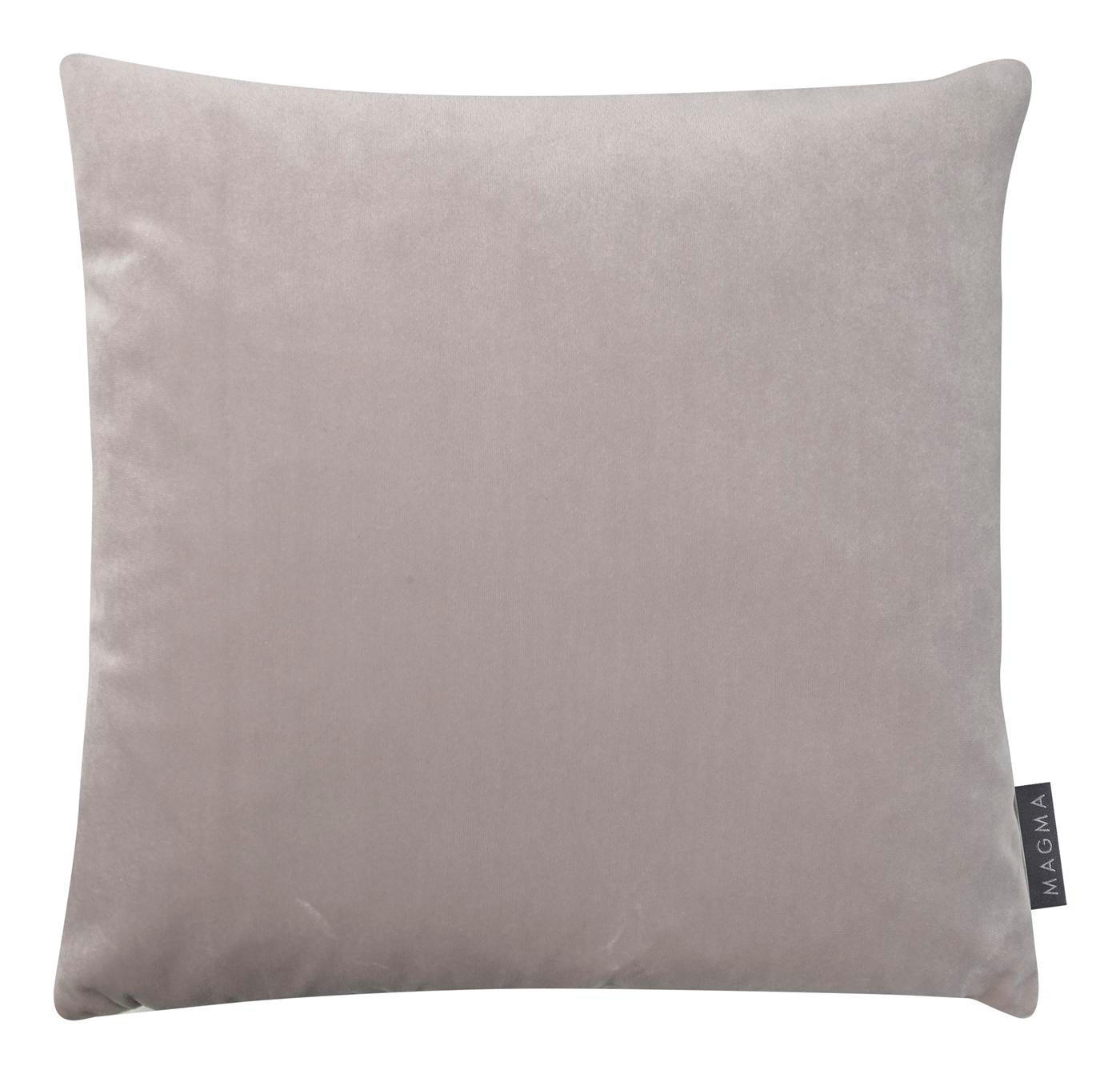 KISSENHÜLLE Samt Uni - Grau, Textil (40/40cm) - Magma Heimtexx