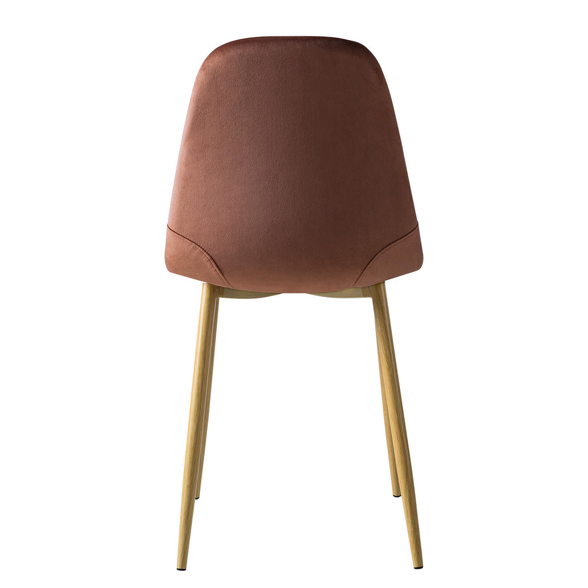 POLSTERSTUHL - Samt / Metall, Eiche Dekor - Rosa, Textil (44/87/53cm) - home24