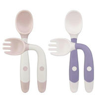 BABYBESTECK 4-teiliges Set BPA-frei Lila Beige - Multicolor, Kunststoff