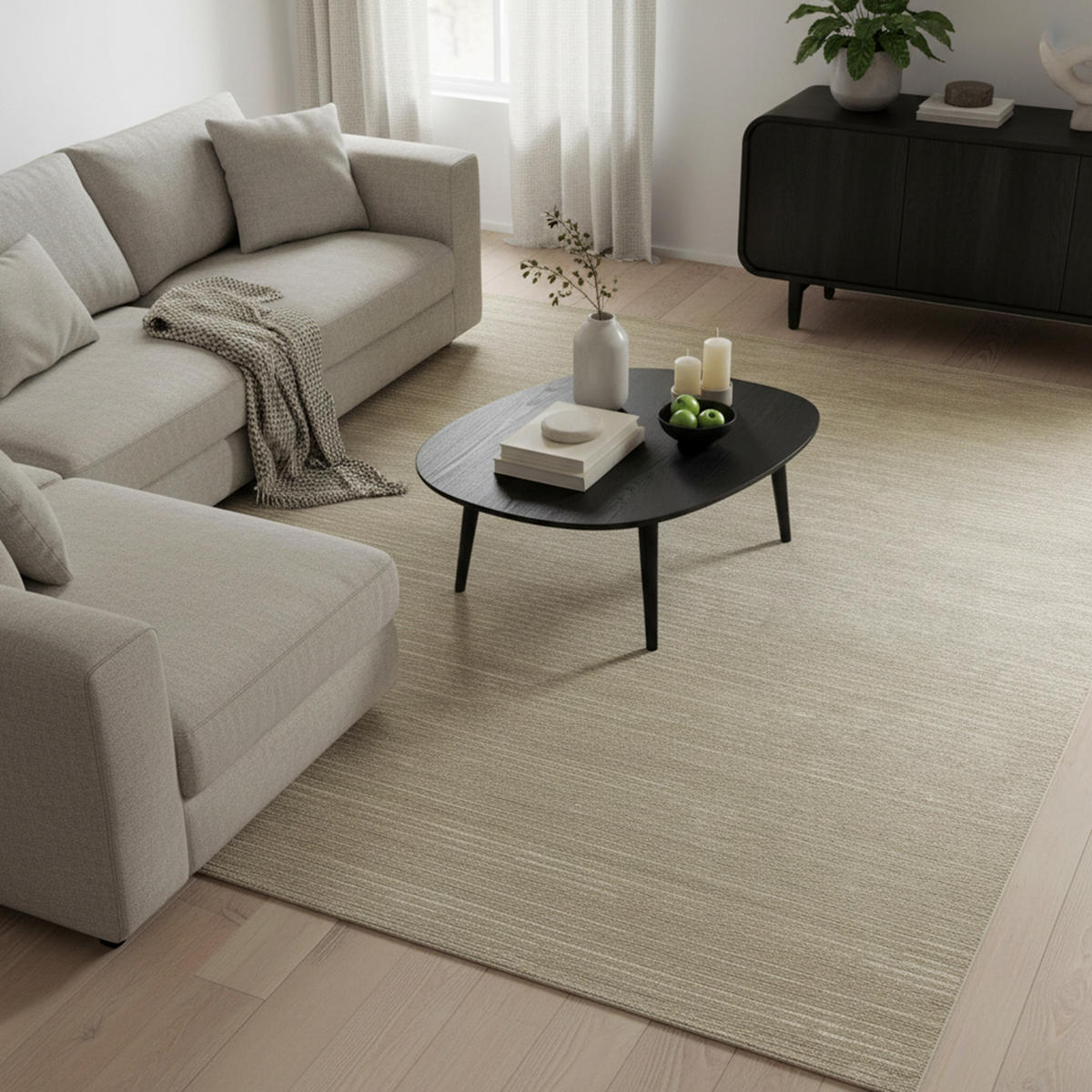 GLANZEFFEKT-TEPPICH Grün 120x170 cm - Grün, Textil (120/170cm) - Tesso Living