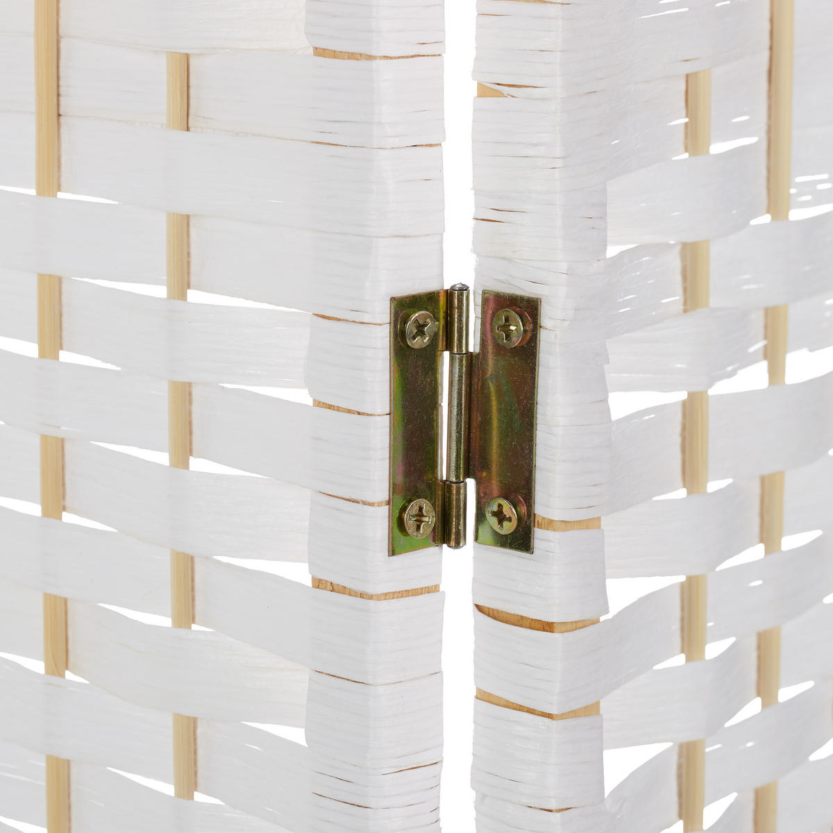 PARAVENT - Weiß, Holz/Papier (120/170/2cm) - Relaxdays