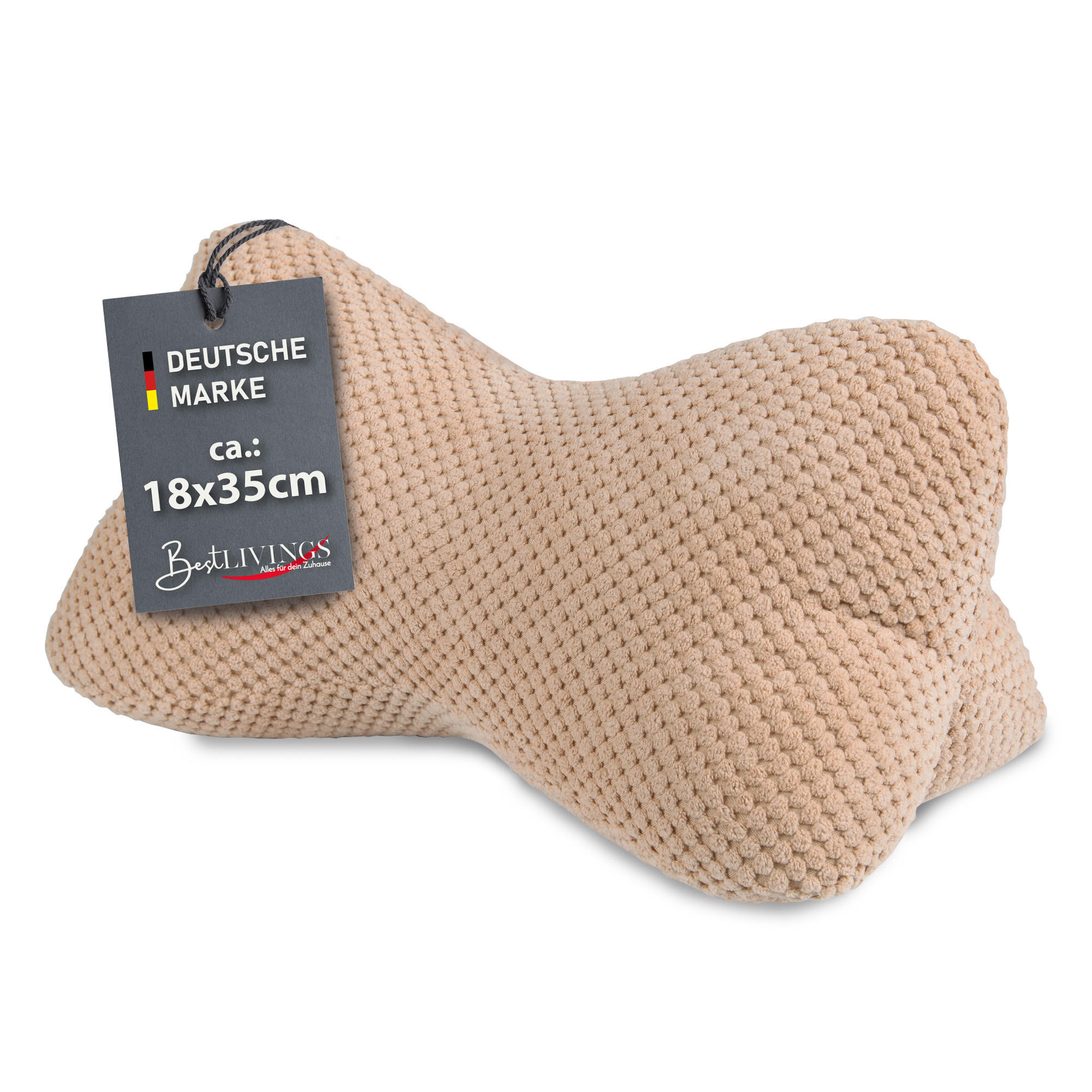 LESEKNOCHEN 18x35 cm Hellbraun - Hellbraun, Textil (18/35cm) - Bestlivings