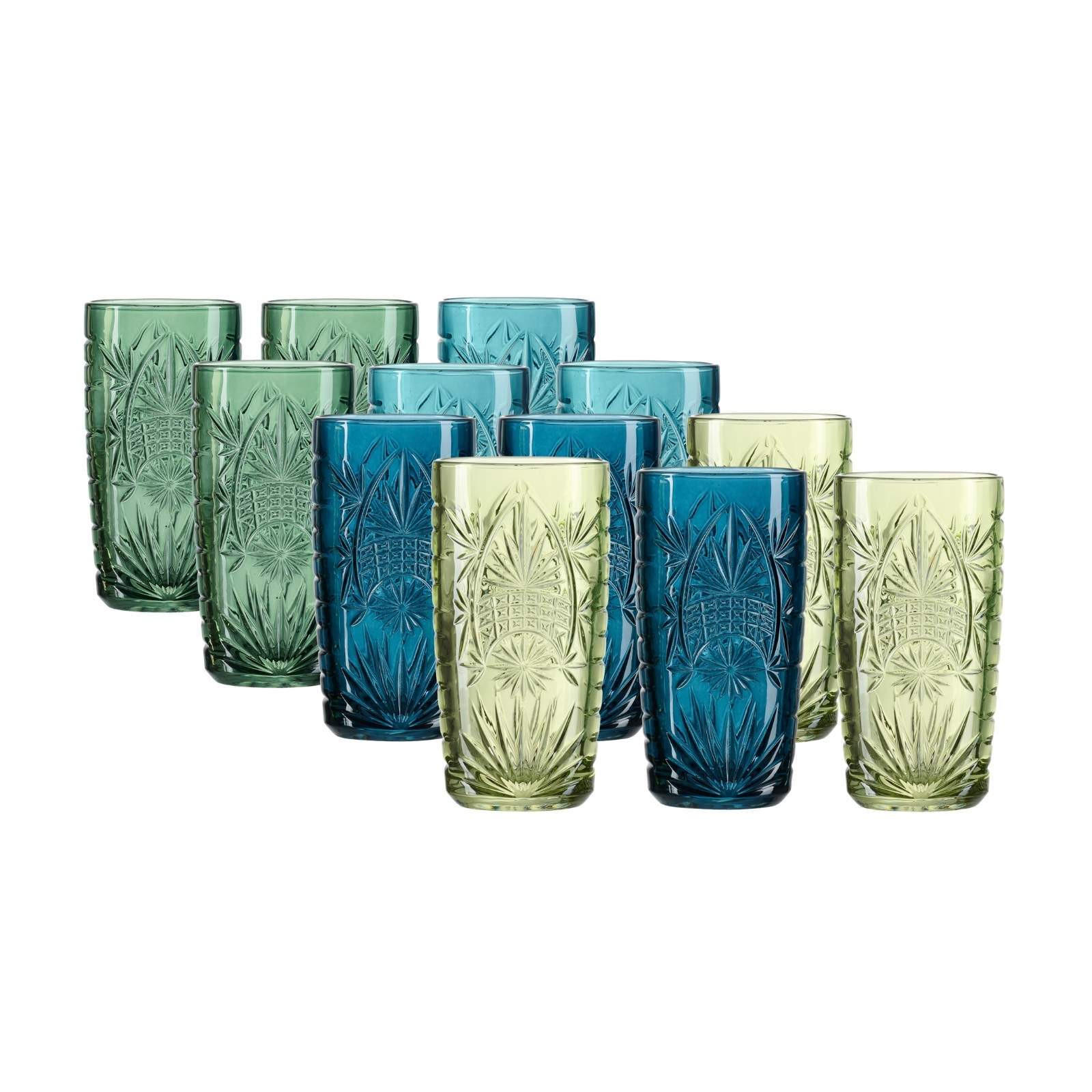 LONGDRINKGLÄSER Bari blau-grün 360 ml 12er Set - Blau/Grün, Glas (360L) - Ritzenhoff Breker