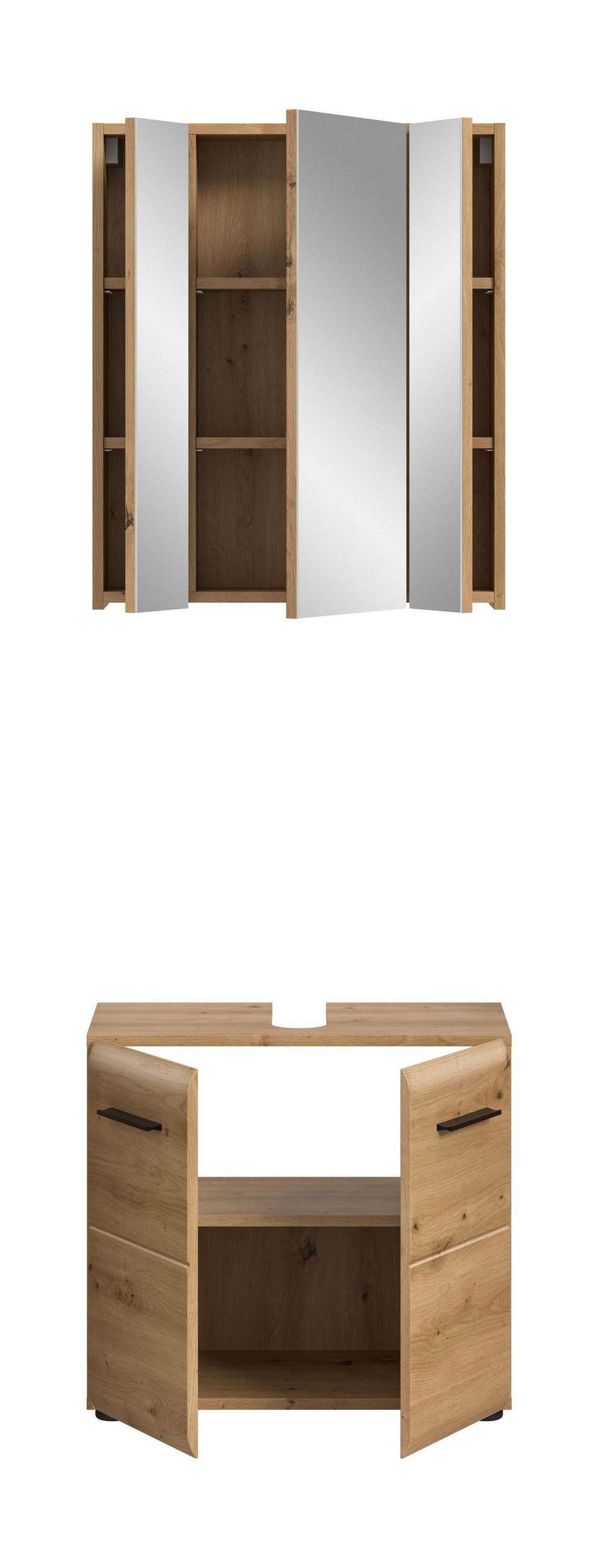 BADEZIMMER Alba 2-tlg. (B/H/T: ca. 60/185/30 cm) in Artisan Oak /Artisan Oak - Eiche Artisan, Holz (60/185/30cm)