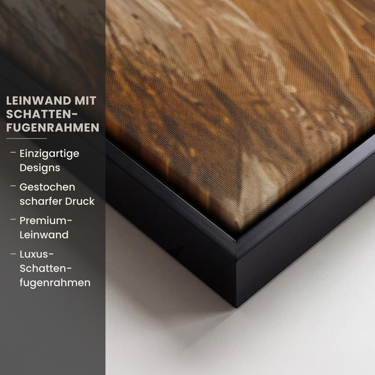 LEINWAND Bilder mit Rahmen - Weihnachtsmann - Rentier - Weihnachten - 80x120 - Rotbraun, Textil (80/120cm) - MuchoWow