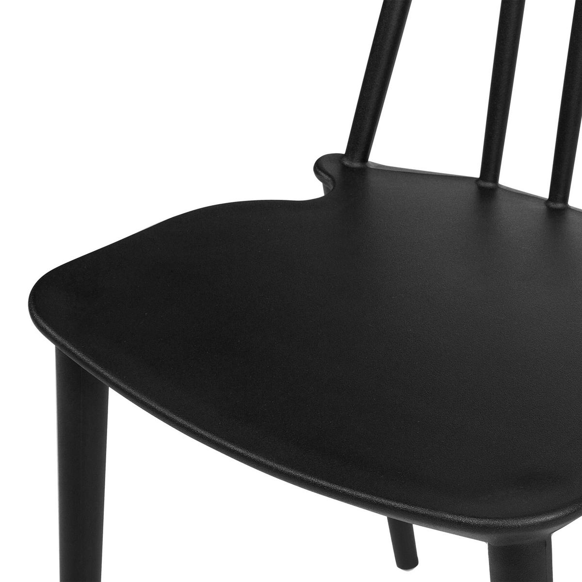 ÉTKEZŐSZÉK 2 darabos Szett Műanyag Fekete Ventnor - fekete, műanyag (49/83/41cm) - Beliani