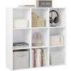 REGAL Bücherregal mit 9 Fächern, Standregal, Weiß - Weiß, Holzwerkstoff (94/93/29.5cm) - Woltu