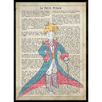 POSTER Prince Baobab A4 Schwarzer Rahmen - Schwarz, Papier (29.7/5/21cm) - Nacnic