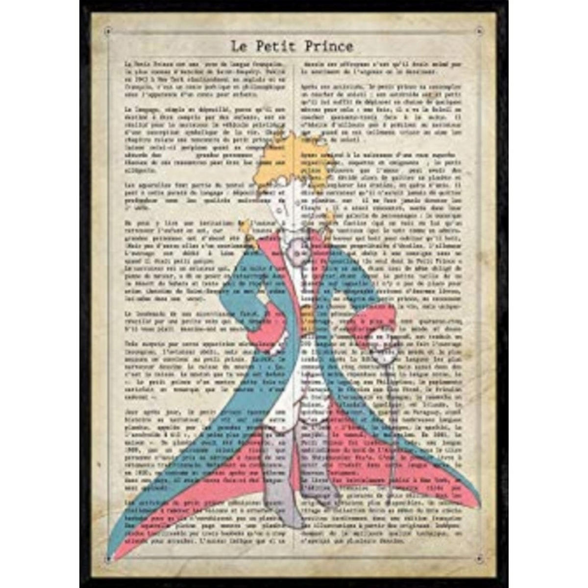 POSTER Prince Baobab A4 Schwarzer Rahmen - Schwarz, Papier (29.7/5/21cm) - Nacnic