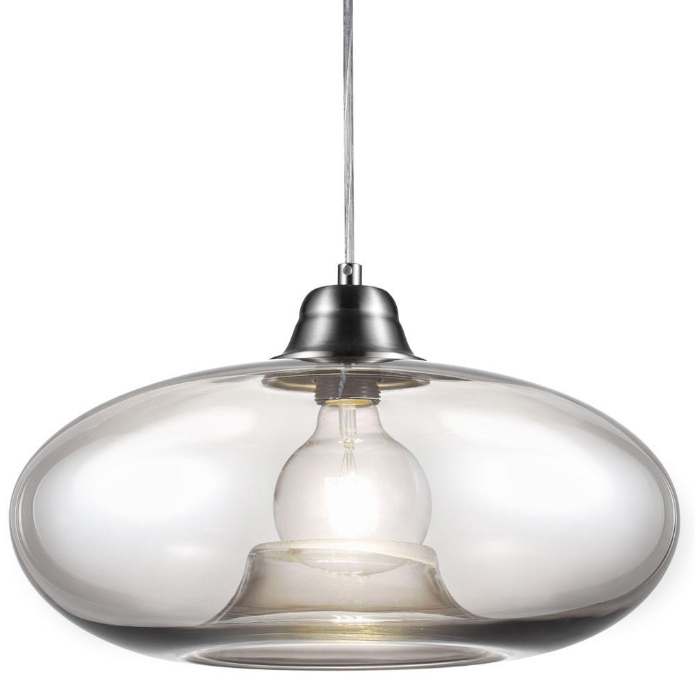 LED HÄNGELEUCHTE LILLE Metall Grau - Grau, Glas (40/40/150cm) - Nowa