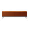 TV-SCHRANK Bemmi Ziegelrot mit Metallbeinen 150 cm - Dunkelorange/Schwarz, Holzwerkstoff/Metall (150/46/32cm) - Selsey