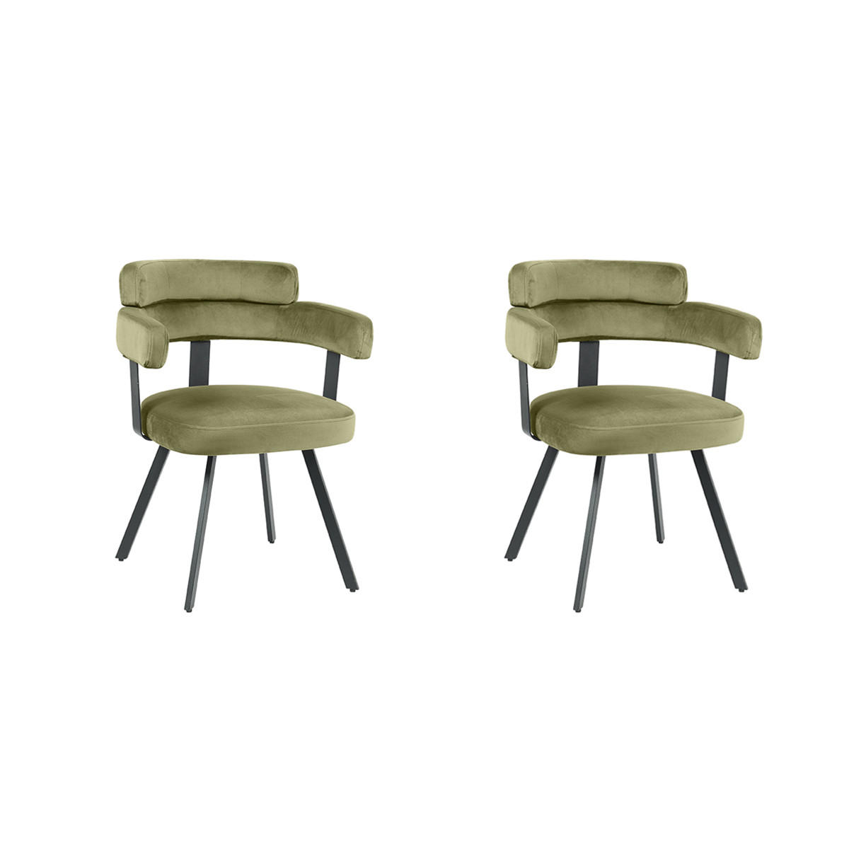 ESSZIMMERSTUHL Bardio Grün 57/62/79 cm 2er-Set - Grün, Textil (62/79/57cm) - LABEL51