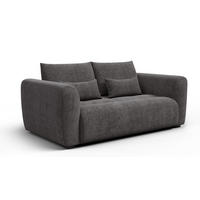 SOFA SORENO 3-Sitzer, dunkelgrau - Dunkelgrau/Schwarz, Holz/Textil (214/94/114cm) - Courtois Laville