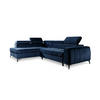 ECKSOFA Schlafsofa Agnesa In Salvador - Dunkelblau, Holzwerkstoff/Textil (275/200cm) - Fun Möbel