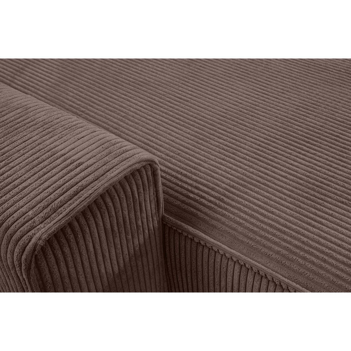 WOHNLANDSCHAFT Hektor U mit Schlaffunktion braun - Schwarz/Braun, Kunststoff/Textil (377/94/152cm) - Beautysofa
