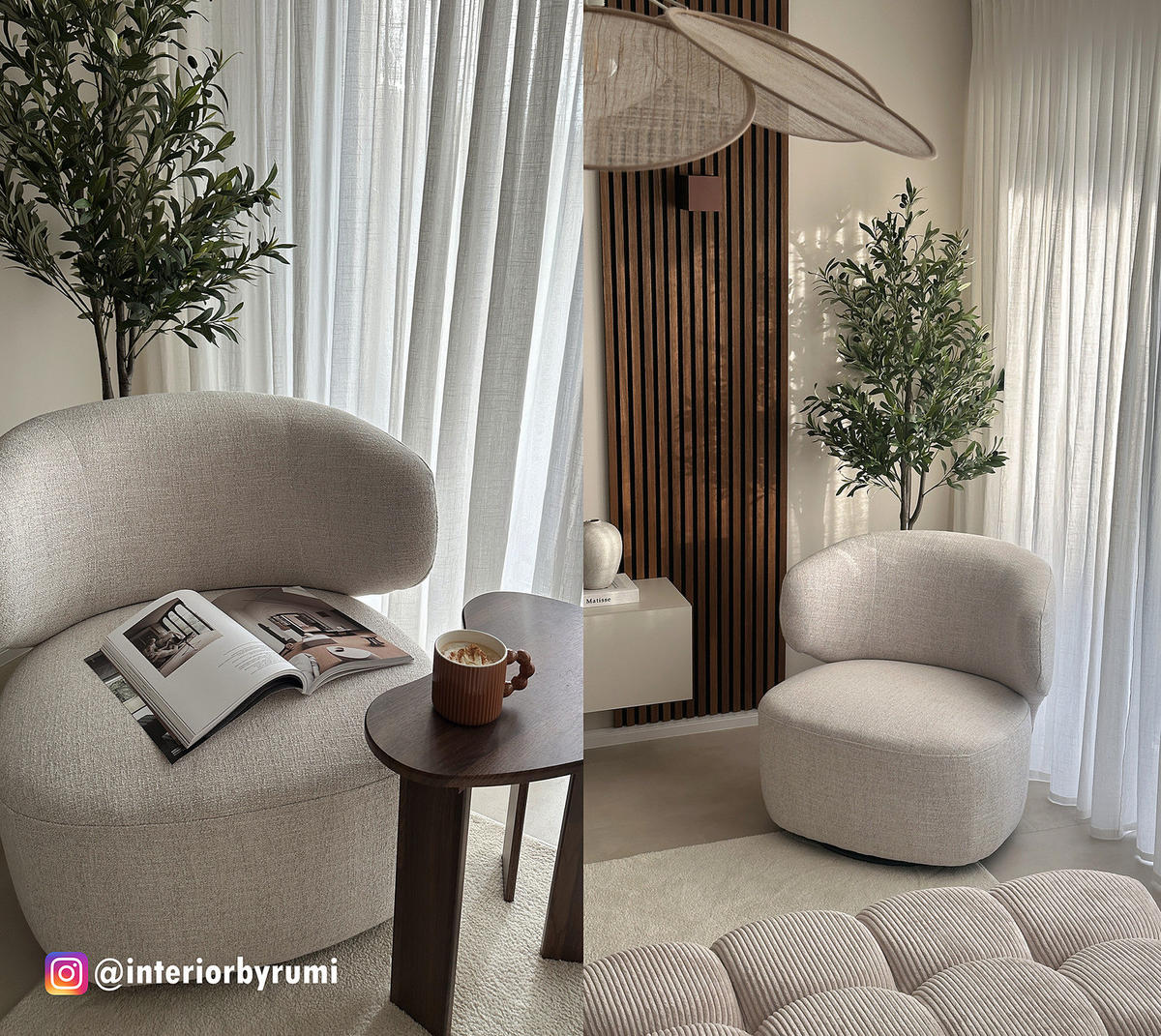 DREHSESSEL - Beige/Schwarz, Textil/Metall (80/81/76cm) - home24