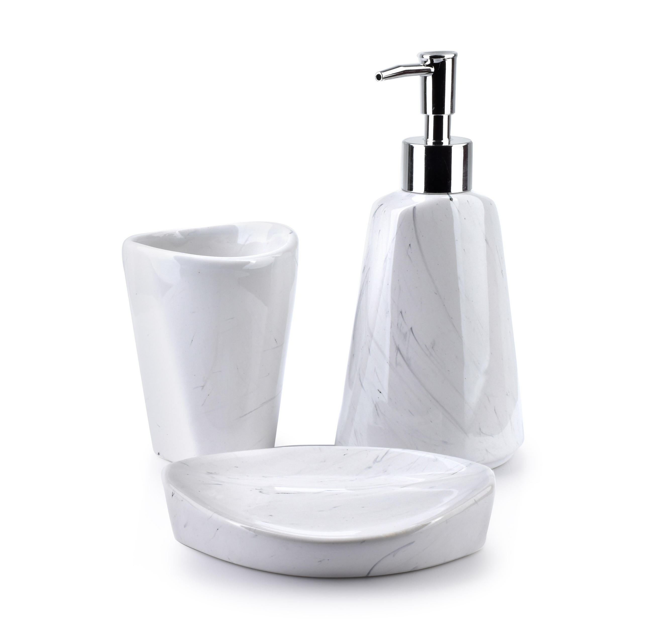 BADEZIMMERZUBEHÖR Odette Weiß 21.5/22/8.5 cm Keramik - Weiß, Keramik (22/8.5/21.5cm) - Mondex