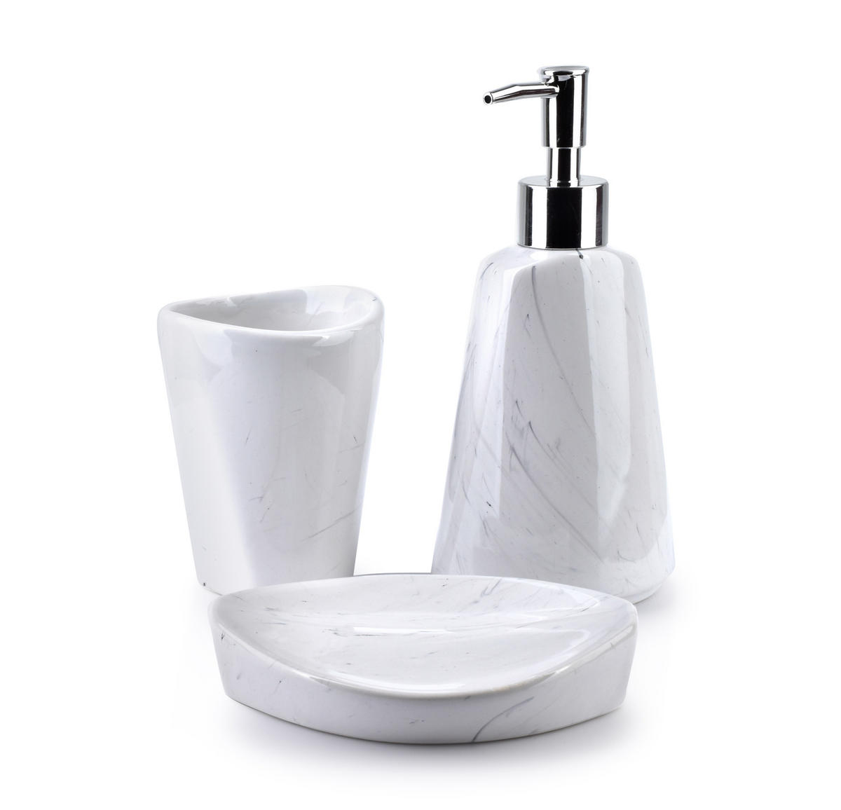 BADEZIMMERZUBEHÖR Odette Weiß 21.5/22/8.5 cm Keramik - Weiß, Keramik (22/8.5/21.5cm) - Mondex