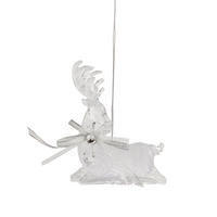 WEIHNACHTSDEKO Hängend PRANCER B, 11 x 5.5 cm, Silber, Christbaumschmuck, Weihnachtsbaumdekoration, Christmas, Xmas - Silberfarben, Kunststoff (5.5/11/8.5cm) - home&you