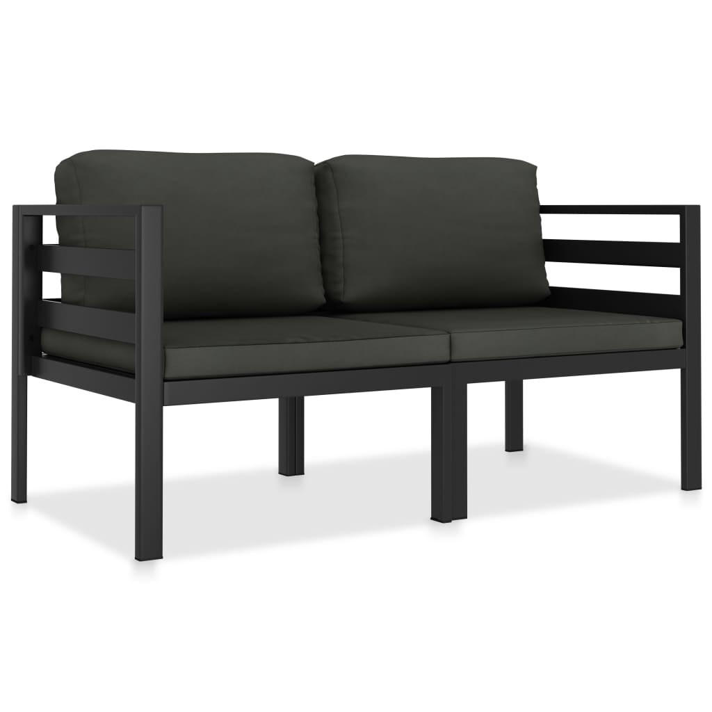 vidaXL Garten-Sofagarnitur Anthrazit