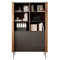 BÜCHERREGAL AVVOLGERE 105x39x167 cm, Regal Nussbaumfarben - Nussbaumfarben, Holzwerkstoff (105/167/39cm) - MASSENO