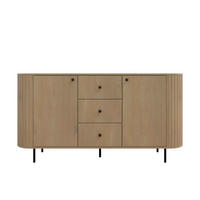 KOMMODE BOLLA 164,4/85,4/42,3cm mit 3 Schubladen 2 Türen Eichefarben - Eichefarben, Holzwerkstoff (164.4/85.4/42.3cm) - MASSENO