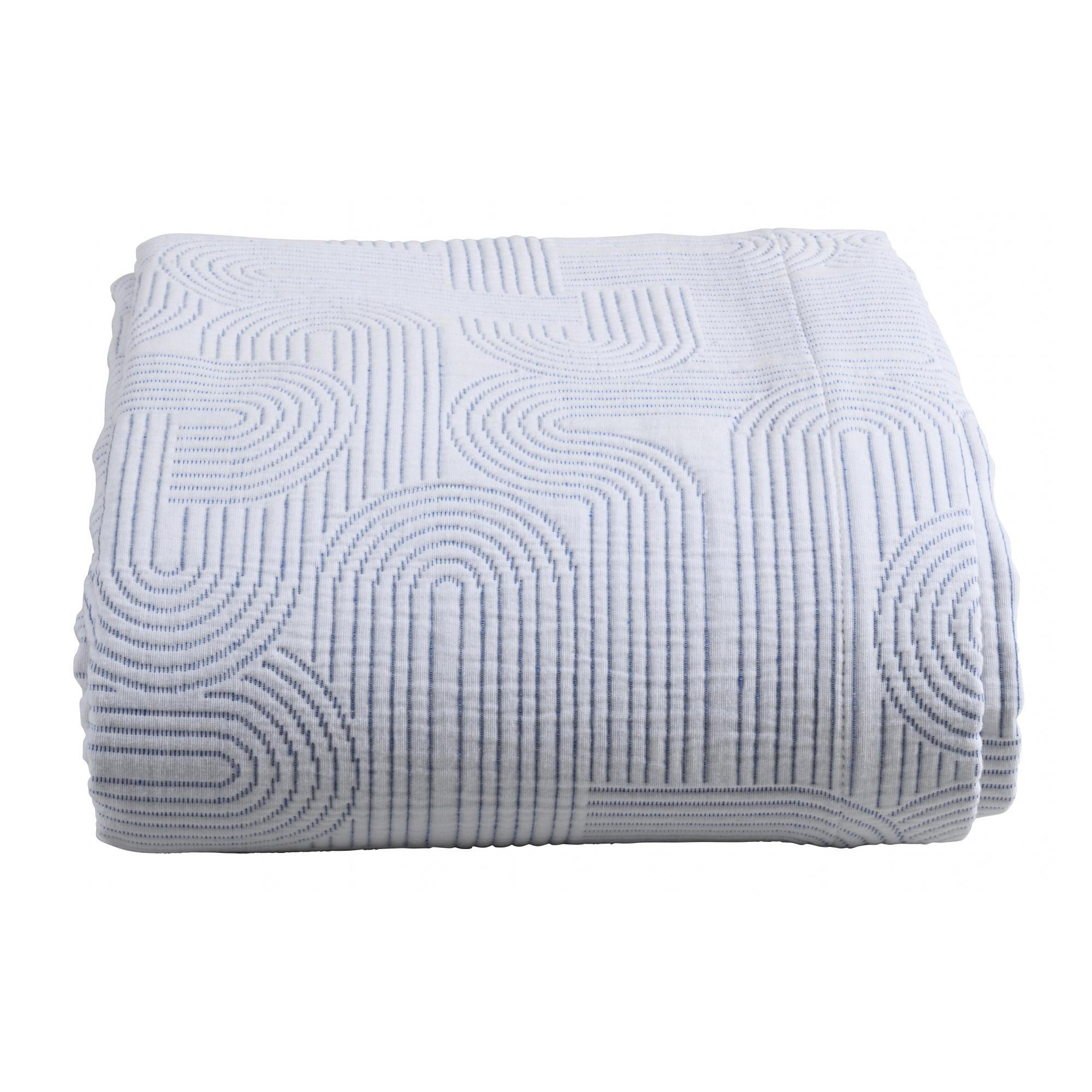 TAGESDECKE Kiko indigoblau 180 x 260 cm - Dunkelblau, Textil (180/260cm)