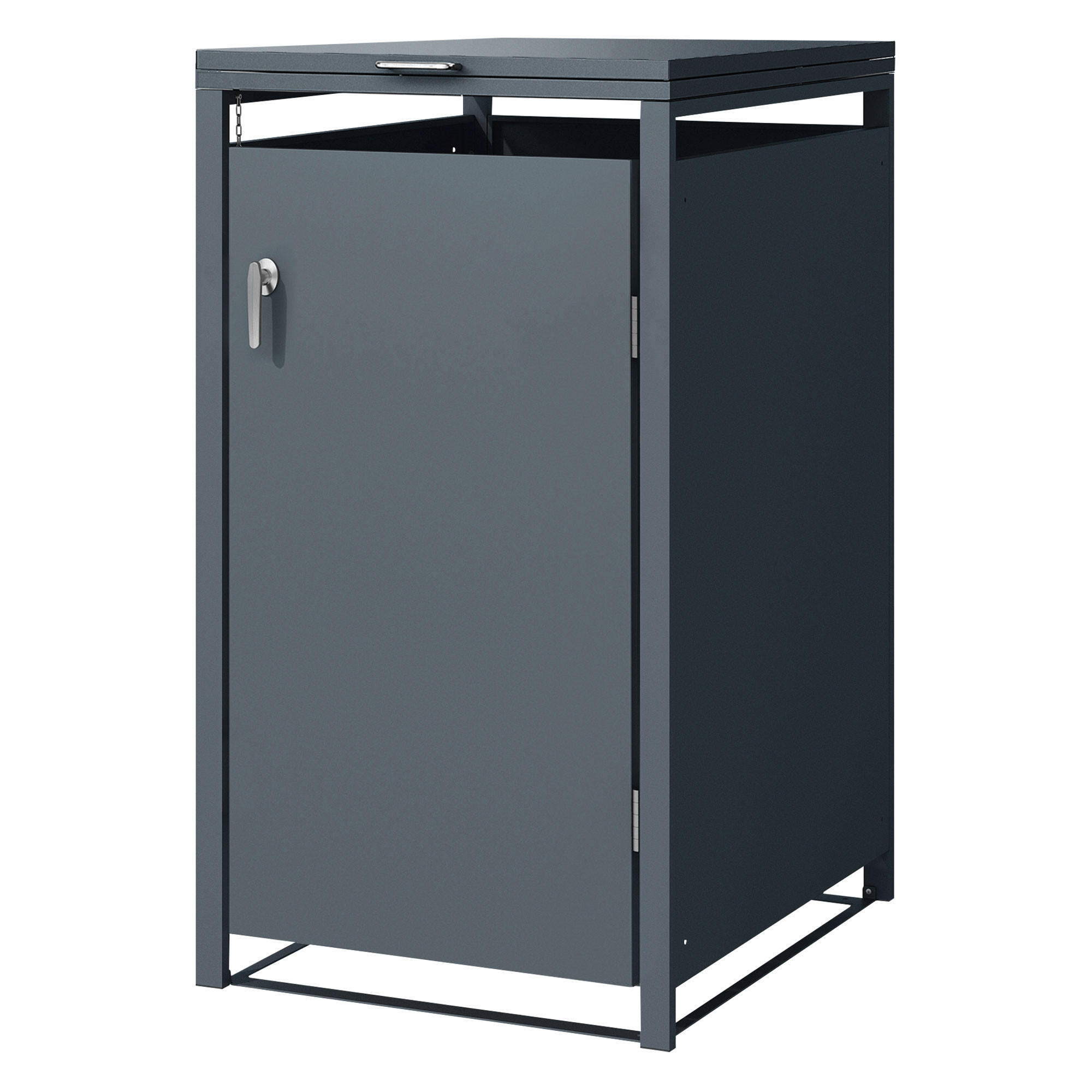 MÜLLTONNENBOX 1er Anthrazit - Anthrazit, Metall (80/116.3/68cm) - ML-DESIGN