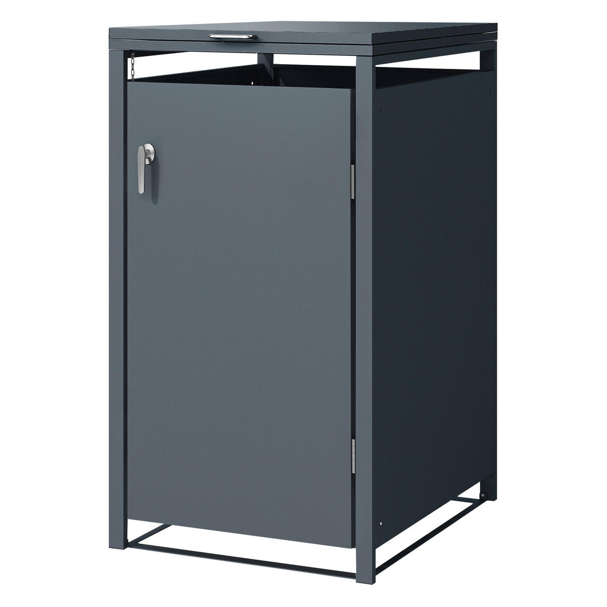 MÜLLTONNENBOX 1er Anthrazit - Anthrazit, Metall (80/116.3/68cm) - ML-DESIGN