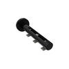 TRÄGER FÜR INNENLAUFSTANGEN 20 mm Ø, Siteno Langloch 1 bis 3-läufig, Schwarz - Schwarz, Metall (13/4/4cm) - INTERDECO