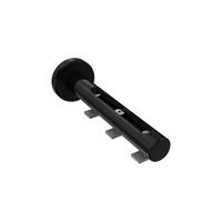 TRÄGER FÜR INNENLAUFSTANGEN 20 mm Ø, Siteno Langloch 1 bis 3-läufig, Schwarz - Schwarz, Metall (13/4/4cm) - INTERDECO