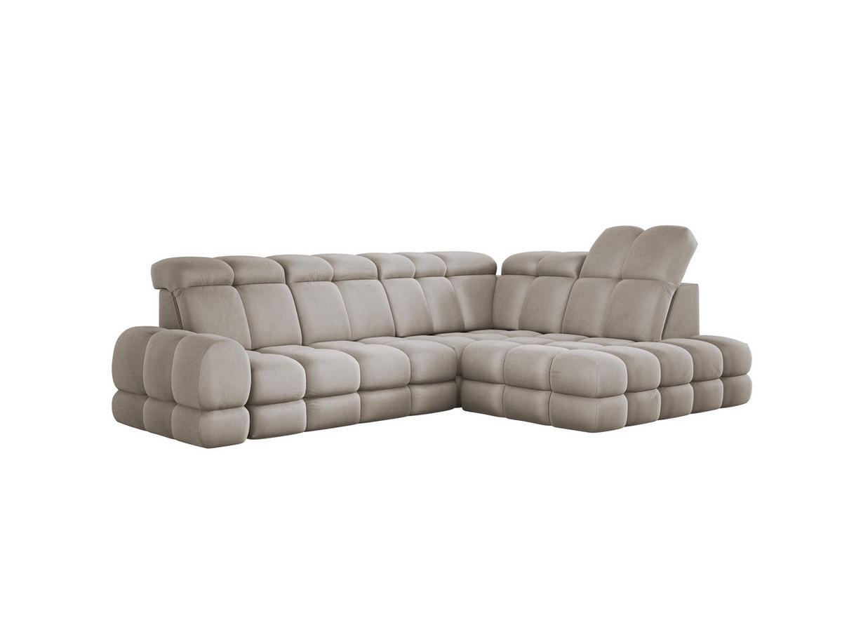 ECKSOFA TOLLO Solar-stoff L-form 302x217x105 cm cappuccino - Cappuccino, Holz/Textil (217/302cm) - DomoHome