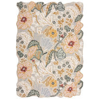 WOLLTEPPICH Shaped Botanisch Floral, Wohnzimmer Hellrosa Rechteckig 200x290 - Rosa, Textil (200/290cm) - KADIMA DESIGN