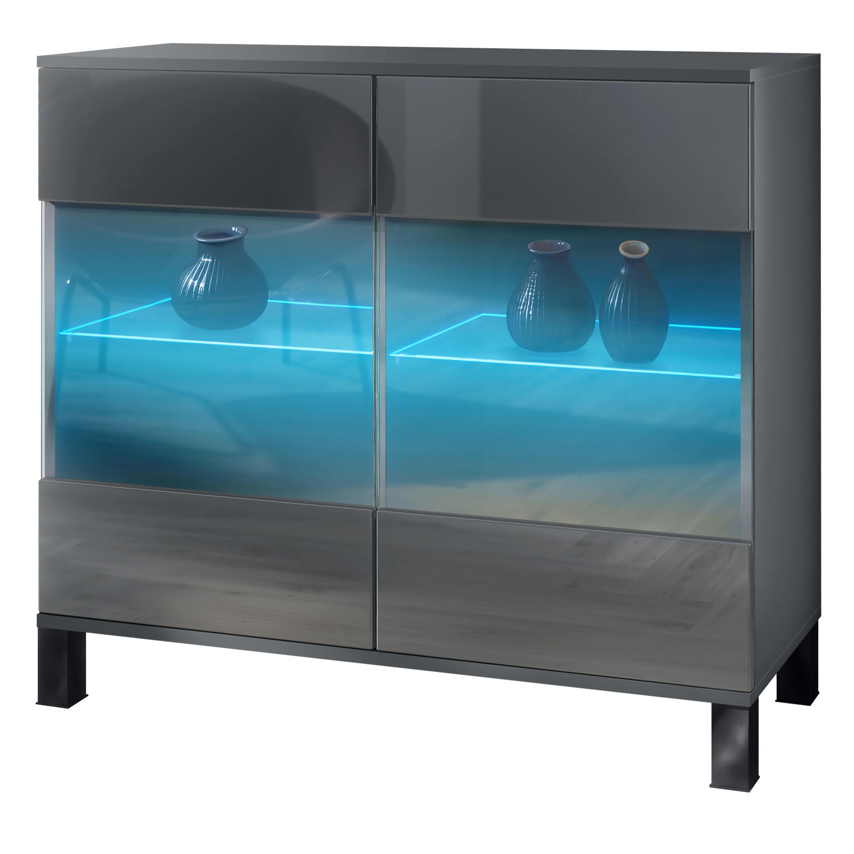 Vladon Kommode Grau 92.5x84.5x35 cm